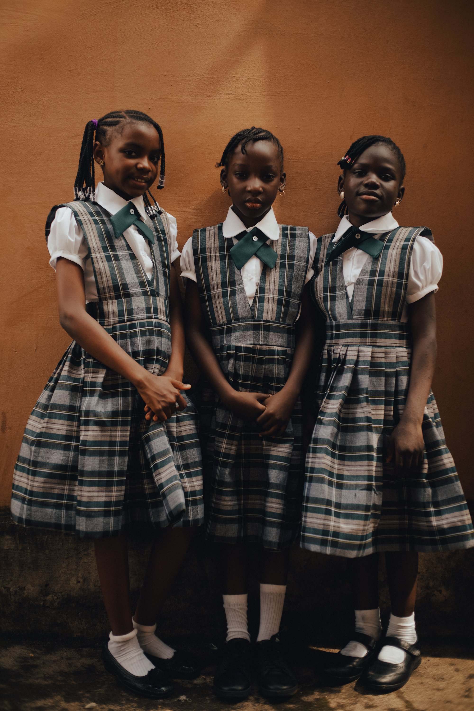 Schoolgirls Wearing School Uniform in School