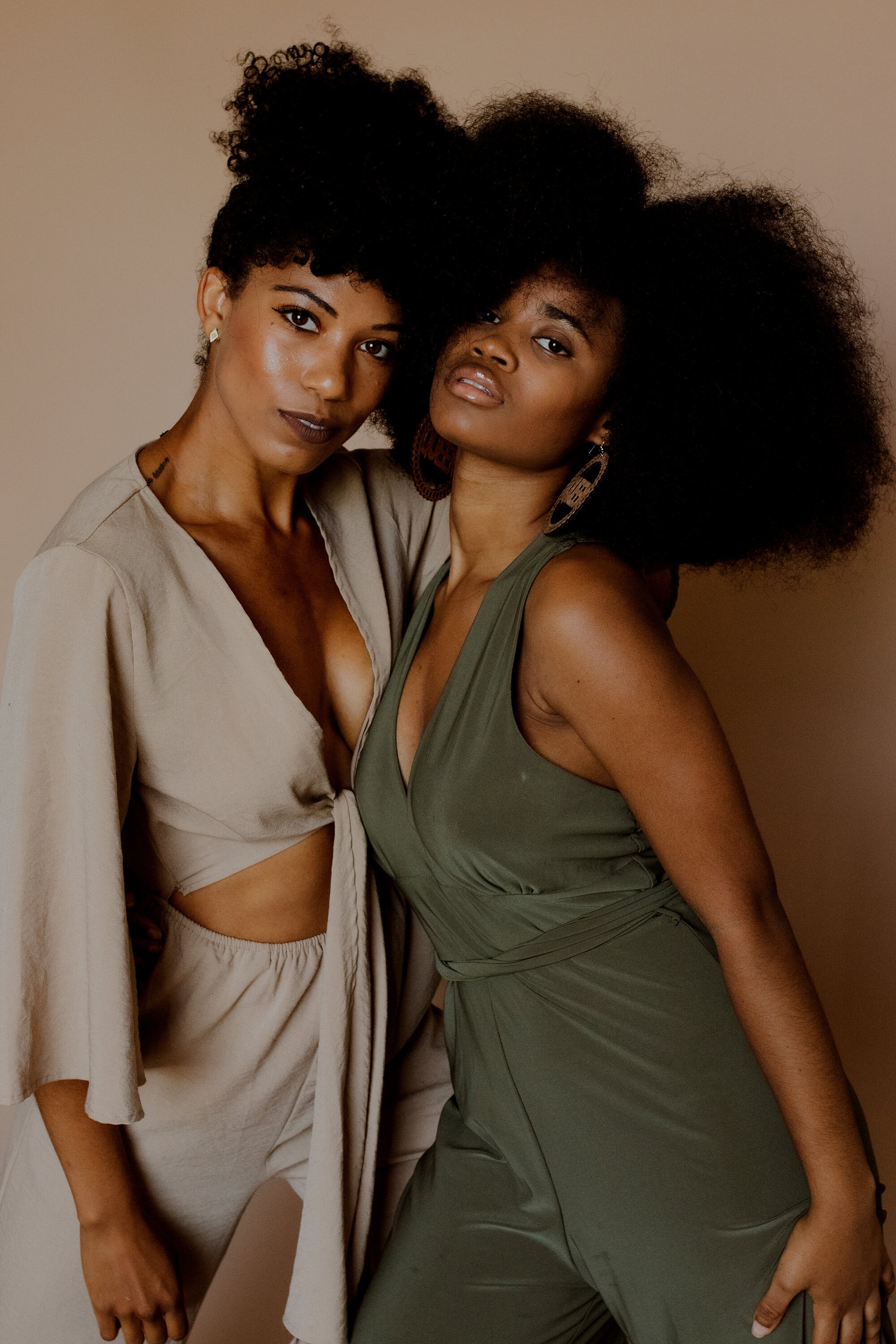 Stylish Women with Natural Afro Hair